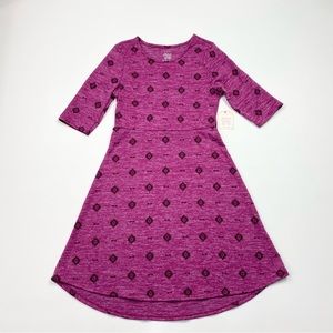 NEW! Girl’s Faded Glory Short Sleeve Knit Hacci Dress Size XL(14-16) W/Tags